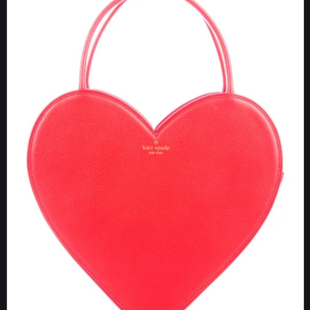 Kate Spade Doily red Heart Tote Bag purse nwot - Picture 2 of 8